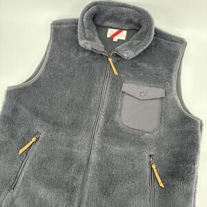 Best Made Co Vest Men XXL 2XL Gray Wool Fleece Deep Pile Full Zip Outdoors